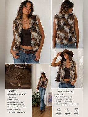 Y2K Jou Jou Faux Fur Vest - FUNNNNN